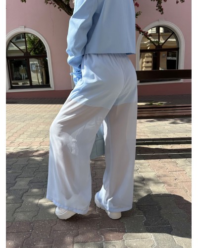 Spodnie z satynową gumką By o la la...! błękitne