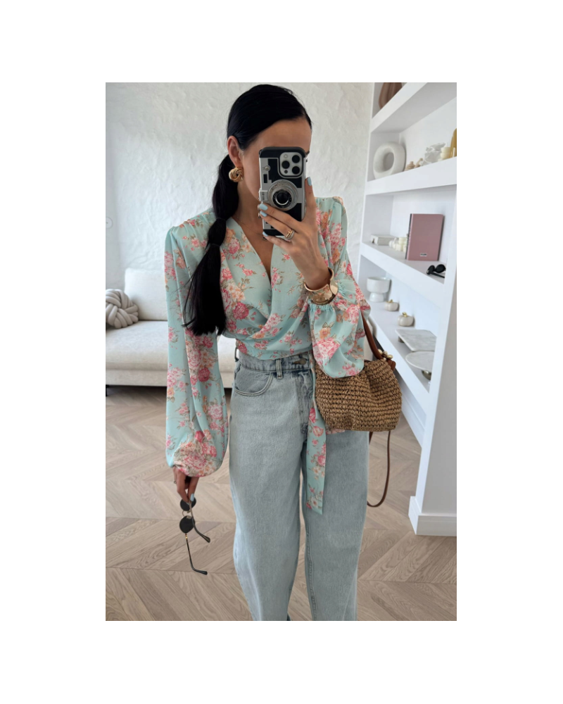 Koszula krótka wiązana La Milla błękitna