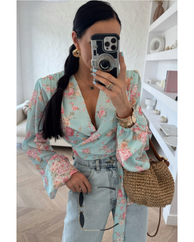 Koszula krótka wiązana La Milla błękitna