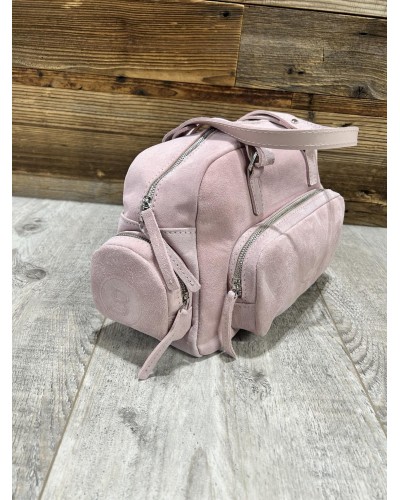 Torebka bagietka zamszowa By o la la...! pudrowy róż