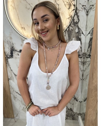 Sukienka maxi z falbanką By o la la...! biała