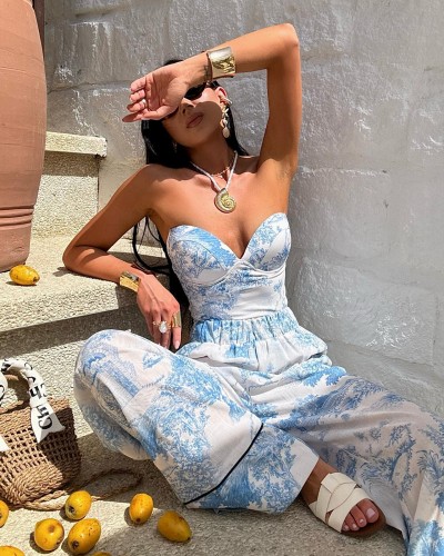 Body w stylu DIOR La Milla niebieskie