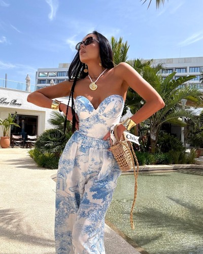 Body w stylu DIOR La Milla niebieskie