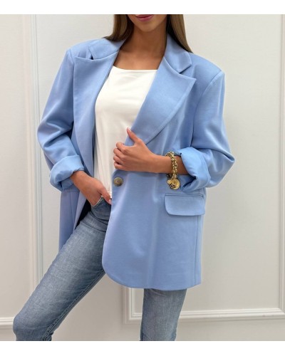 Marynarka materiałowa SLAY niebieska