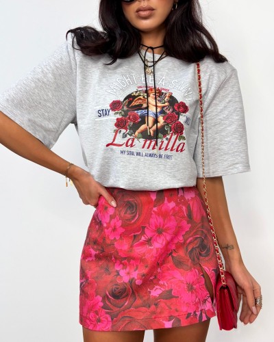 T-shirt  Angel La Milla szary