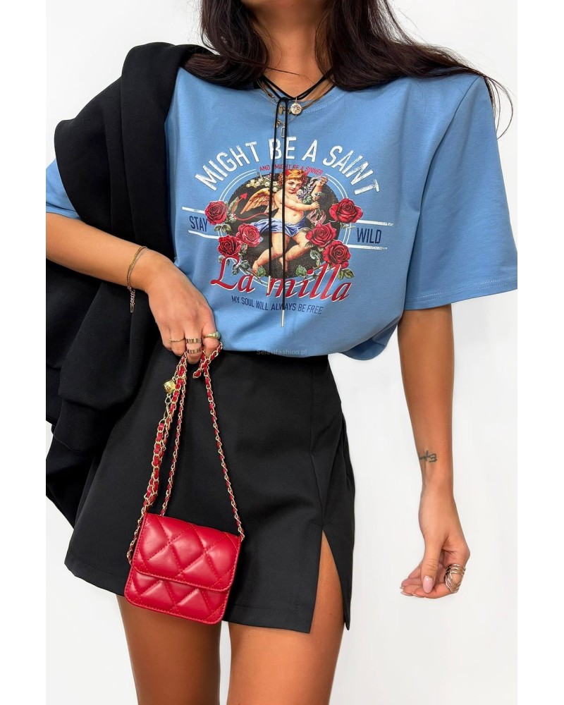 T-shirt Angel La Milla niebieski