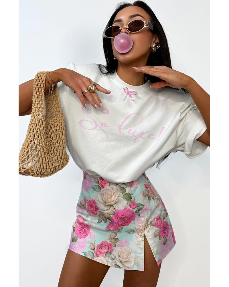 T-shirt So Luxe La Milla śmietanowo-różowy