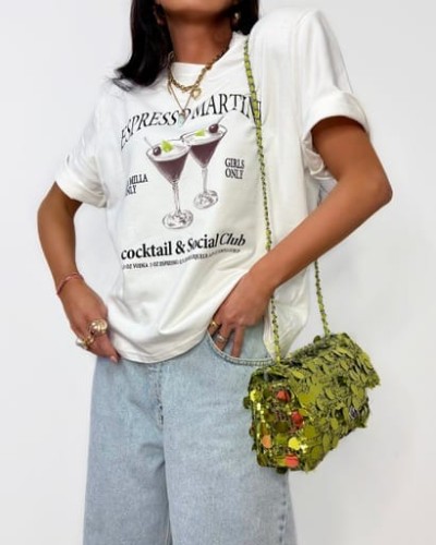 T-shirt Espresso Martini La Milla śmietanowy