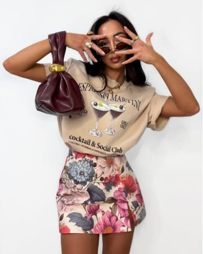 T-shirt Espresso Martini La Milla beżowy