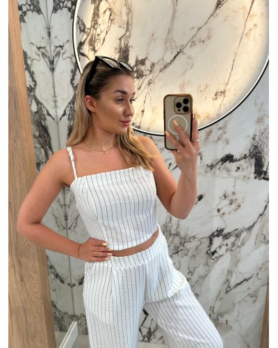 Garnitur w paski By o la la...! biały