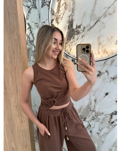 Bokserka z różą By o la la...! mokka