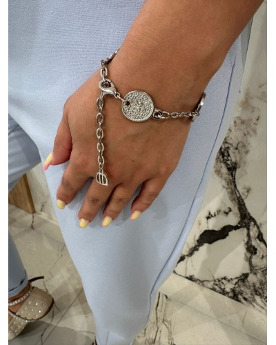 Bransoletka monetka By o la la...! srebrna