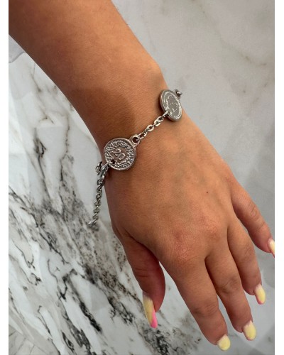 Bransoletka monetka By o la la...! srebrna