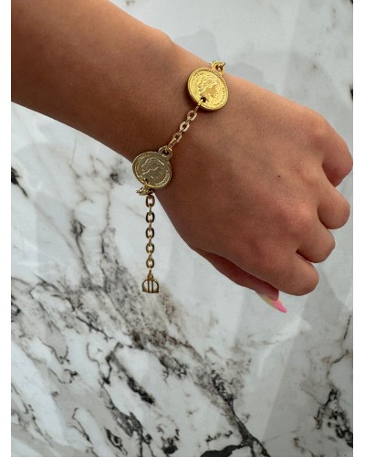 Bransoletka monetka By o la la...! złota