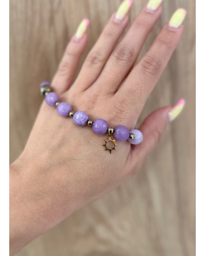 Bransoletka złote słońce By o la la...! fioletowa