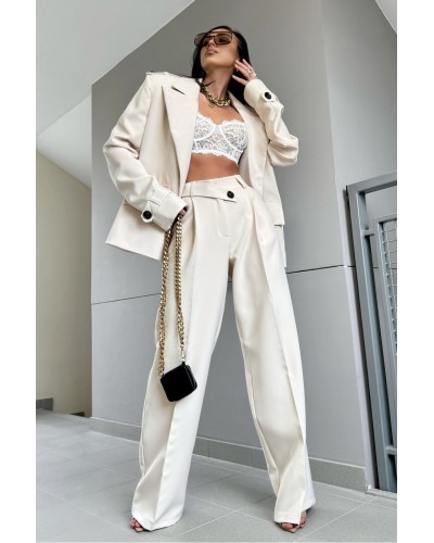 Marynarka Z guzikami na ramionach La Milla beżowa