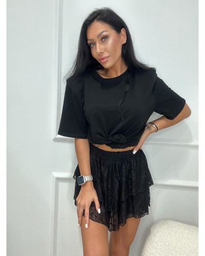 Spódniczko-spodenki koronkowe La Milla czarne