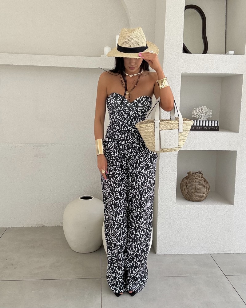 Szerokie spodnie LOGO VIBE La Milla czarne