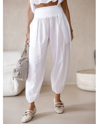 Komplet z krótkim topem By o la la...! biały