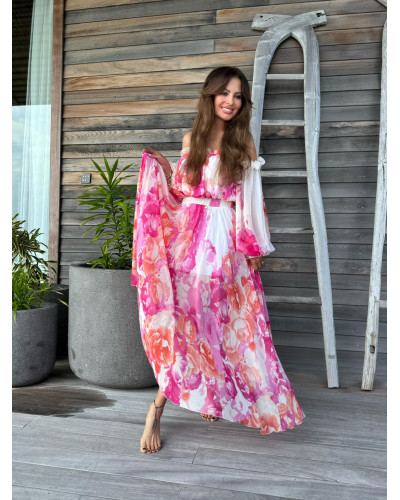 Sukienka maxi By o la la...! różowa