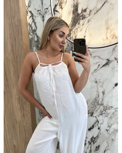 Kombinezon na ramiączkach By o la la...! biały