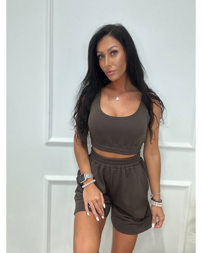 Spodenki dresowe EMO gorzka czekolada