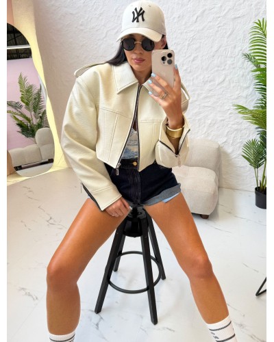 Krótka ramoneska La Milla ecru