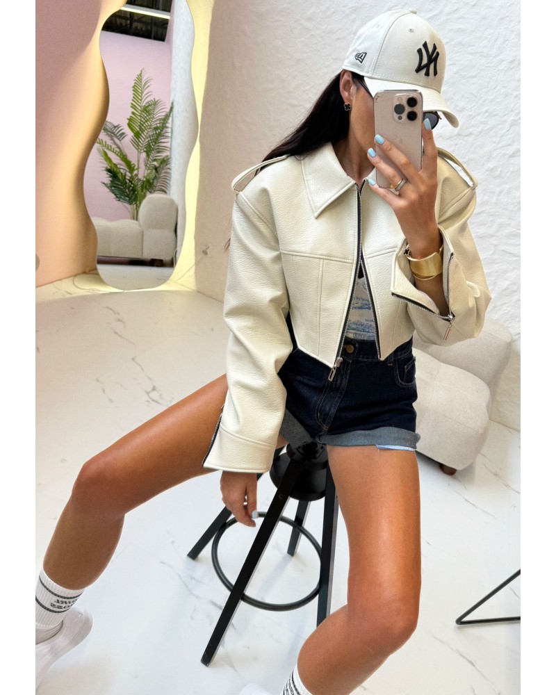 Krótka ramoneska La Milla ecru