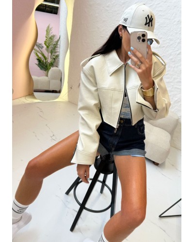 Krótka ramoneska La Milla ecru