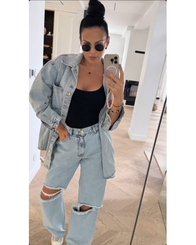 Spodnie jeansowe z dziurami La Milla