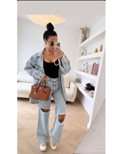 Spodnie jeansowe z dziurami La Milla