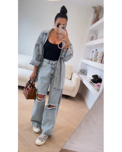 Spodnie jeansowe z dziurami La Milla