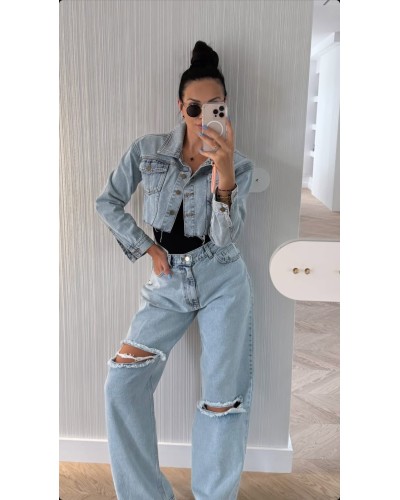 Spodnie jeansowe z dziurami La Milla