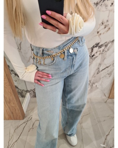 Pasek łańcuch pojedynczy By o la la...! złoty