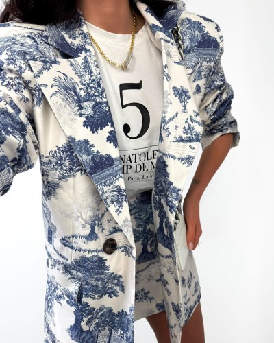 Marynarka w stylu DIOR La Milla granatowa