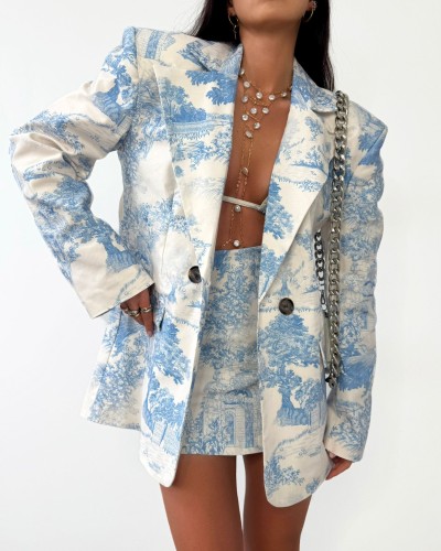 Marynarka w stylu DIOR La Milla błękitna