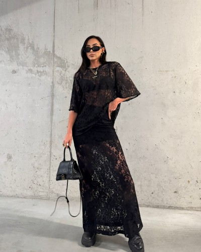 Spódnica koronkowa La Milla czarna