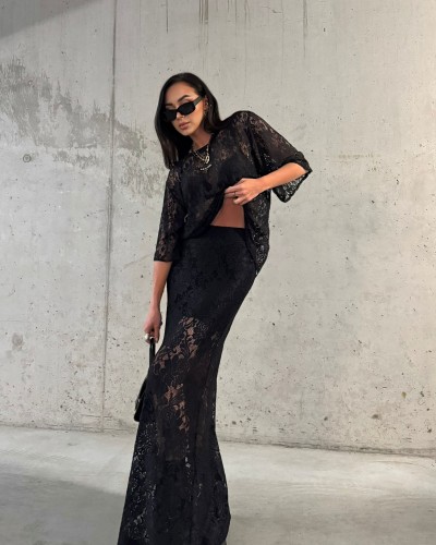 Spódnica koronkowa La Milla czarna