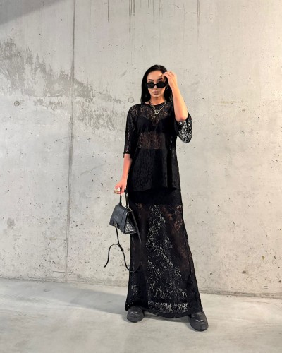 Spódnica koronkowa La Milla czarna