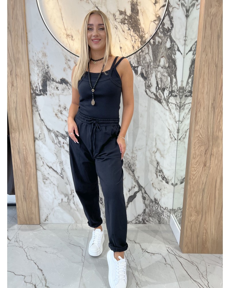 Spodnie dresowe troczki By o la la...! czarne