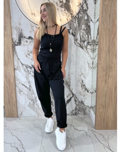 Spodnie dresowe troczki By o la la...! czarne