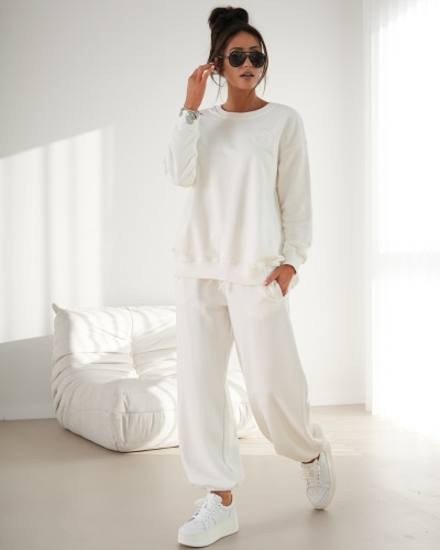 Spodnie fashion By o la la...! śmietana