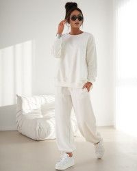 Spodnie fashion By o la la...! śmietana