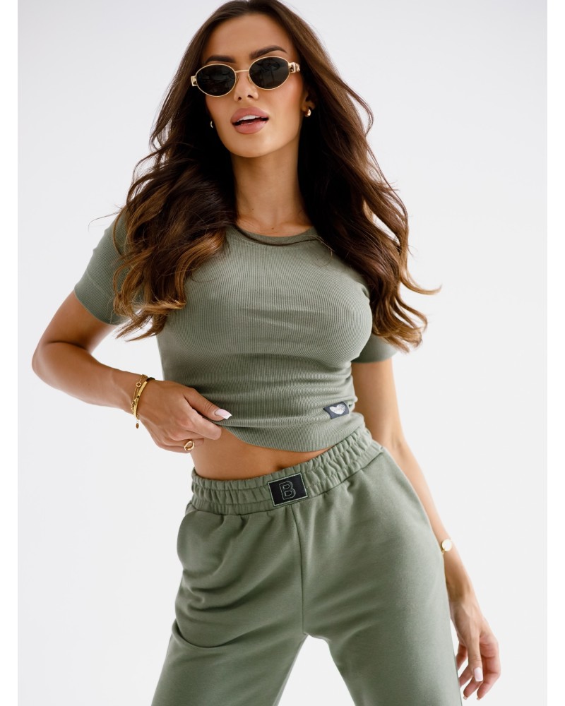 Top krótki serduszko By o la la...! matcha