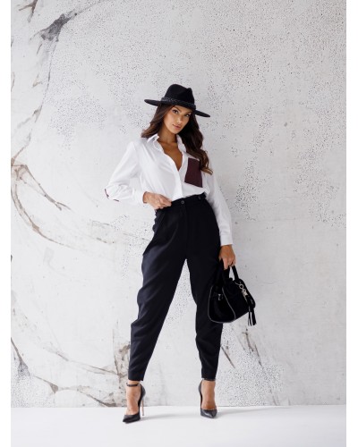 Spodnie z wycięciami By o la la...! czarne