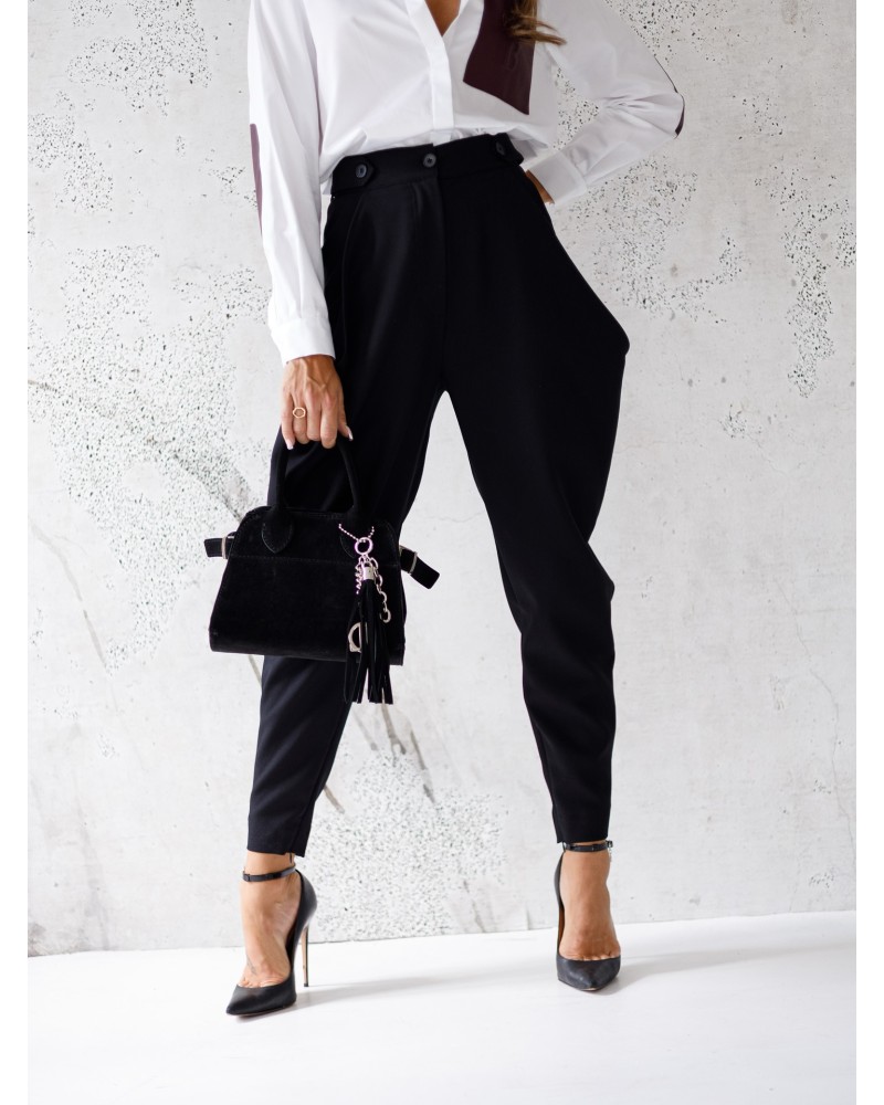 Spodnie z wycięciami By o la la...! czarne