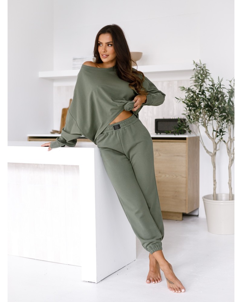 Spodnie dresowe B By o la la...! matcha