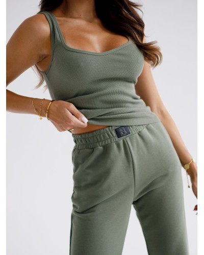 Bokserka w szpic By o la la...! matcha