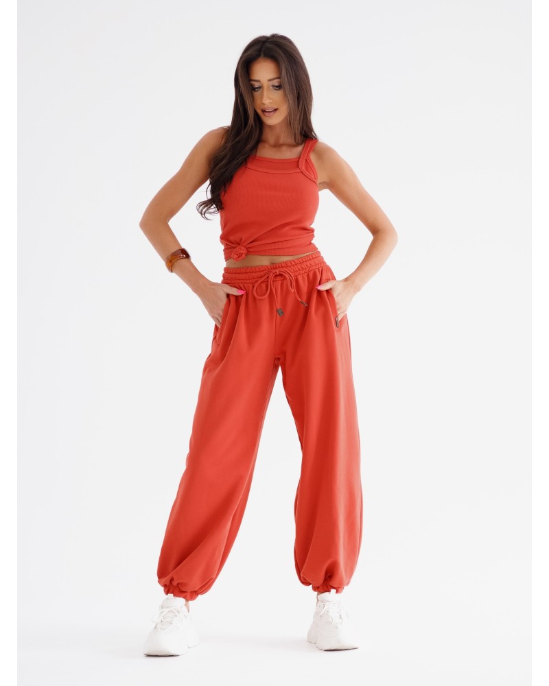 Bokserka podwójna na ramiączkach By o la la...! terracotta