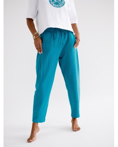 Spodnie dresowe troczki By o la la...! petrol